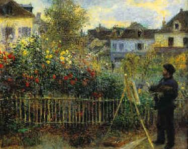 Pierre Renoir Monet Painting in his Garden France oil painting art